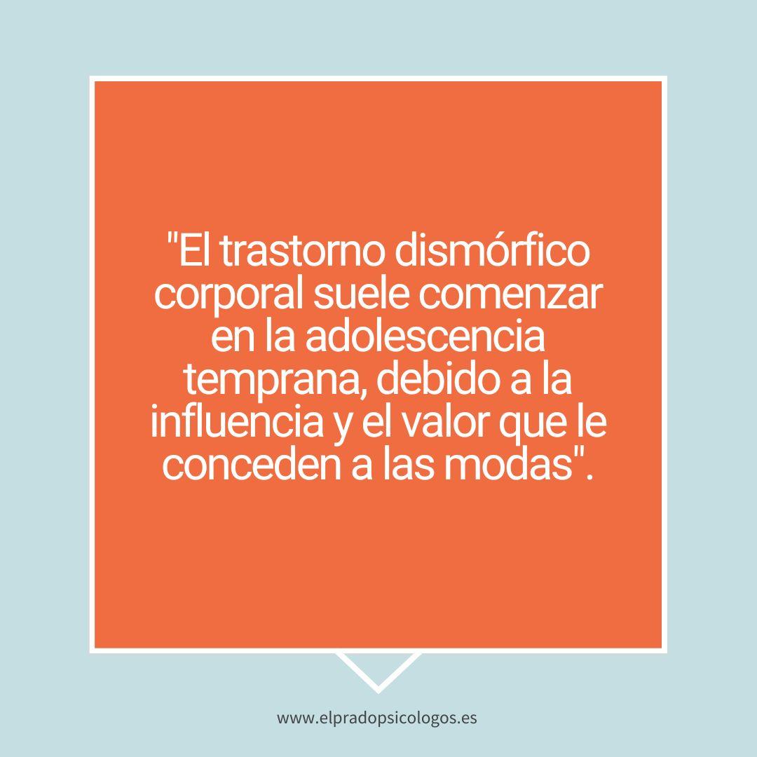 Comienzo dismorfia corporal